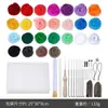 Set de Fieltro de Tiras de Lana de Colores 66S Paquete de Material para Fieltro de Aguja Herramienta Manual DIY Set