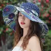 Sombrero de Paja de Ala Ancha Transpirable Estilo Coreano para Mujer, con Exquisito Diseño Floral para Protección Solar en Primavera y Verano, Sombrero Hecho a Mano