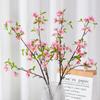 Rama de flor de durazno artificial, adornos para decoración del hogar, boda, rama de flores, tela de seda, flor artificial de simulación, paisajismo, fábrica al por mayor