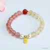 Pulseira de Cristal Natural Guan Yu para o Ano de Nascimento, Cinco Elementos Três Harmonias, Pulseira Complementar, Venda Quente ao Vivo Atacado S5030209