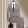 Conjunto de Terno Masculino 2026 Novo Modelo Jovem de Botão Único Luxo Leve Negócios Casamento Terno de Alta Qualidade para o Dia a Dia Masculino