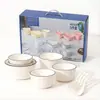 Conjunto de Tigela e Prato Escandinavo Utensílios de Mesa Cerâmicos Domésticos Prato Japonês Criativo Novo Tigela para Sopa e Macarrão Combinação de Prato Prato Caixa de Presente