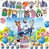 Decoración Suministros Banner Bandera Pastel Globo Tema Fiesta de Cumpleaños Zootopia 2 Set