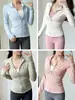 Conjunto de Ropa Deportiva para Mujer Chaqueta Deportiva Cuello Alto Top Ajustado Adelgazante 2026 Nuevo Estilo Ropa de Yoga Manga Larga Secado Rápido