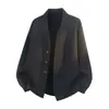 Suéter Cardigan de Tricô de Alta Qualidade da Marca NASA Masculino Outono Casual Simples Cool Estilo Old Money Top Jaqueta