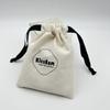 Bolsa de tela a prueba de polvo hecha a mano, bolsa de cordón de algodón y lona personalizada de fábrica, para joyas, polvo de cojín de aire, afeitadora, tarjeta