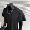 Nueva camiseta de manga corta para hombre, corte holgado, cuello redondo, camiseta básica, top versátil casual de moda de verano, ropa transpirable para hombre