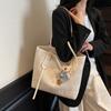 Bolso Tote Retro de Gran Capacidad para Mujer 2025 Nuevo Bolso de Hombro con Textura de Moda Simple Elegante para Trabajo y Desplazamiento