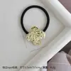 Diseño de nicho personalidad aleación cóncavo-convexo elástico anillo para el pelo todo-partido viento frío geométrico cuerda para el pelo retro temperamento cuerda para la cabeza