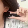Colección de Pendientes de Plata de Ley 925 Kaiming para Mujer, Pendientes de Aro Hechos a Mano de Alta Gama de Lujo Ligero Estilo Coreano, Accesorios Versátiles Estilo Ins