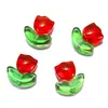 Pétalos de Tulipan de Vidrio con Gradiente de Colores Cuentas de Vidrio Cuentas Sueltas Joyería Hecha a Mano DIY Pulsera Collar Accesorios con Cuentas
