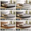 Set de hogar simple para dormitorio doble con almacenamiento, cama grande minimalista para dormitorio principal, estilo nórdico de 1.5 metros estilo princesa