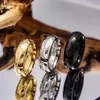 Suministro caliente transfronterizo anillo mágico de acero inoxidable anillo rey anillo europeo y americano anillo de pareja anillo liso Saturno moda masculina nicho