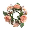 Guirnalda de Candelabro de Flores Silvestres Pequeñas con 3 Rosas Simuladas Decoración del Hogar para el Día de San Valentín Guirnalda de Decoración de Mesa para Halloween