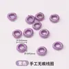 Anillo separador decorativo de 6 mm de colores del arcoíris, sin costuras, en rollo, tejido a mano, nudo redondo, accesorio para pulsera DIY semiacabada