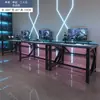 Mesa de computador com estante integrada, escrivaninha, estação de trabalho dupla, mesa gamer, mesa com armazenamento, mesa combinada, mesa de escritório e mesa para casa
