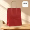 Bolsas de Tote de Papel Kraft con Logo Personalizado Bolsas de Asa para Panadería, Postres, Café para Llevar y Empaque de Regalo para el Festival de Mediados de Otoño | Al por Mayor