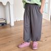 Calça de Cupro Anti-Mosquito Aimo Beibei Infantil para Meninos e Meninas, Cor Lisa, Leve e com Caimento, Perna Larga com Amarração Casual