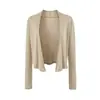 Cárdigan de Punto Fino con Mangas Largas para Mujer, Protección Solar, Top Casual de Verano Chic, Chaqueta Versátil Ajustada
