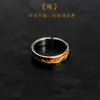 Anillo de diseño original hecho a mano plata tailandesa vintage oro incorrecto anillo de nicho de lujo ligero Anillo Avanzado