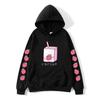 Sudaderas con Capucha y Estampado de Dibujos Animados de Leche de Fresa Manga Larga