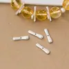 Prata Esterlina S925 Exquisite Contas Espaçadoras em Forma de Tira Haste de Prata Contas para DIY Pulseira de Corda Trançada Feita à Mão Contas Soltas Pingente de Colar
