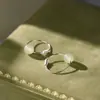 Pendientes Nuevos de Jade Sintético 2025 S999 Pendientes de Gama Alta de Nicho para Orejas Perforadas, Pendientes Versátiles