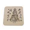 Manualidades Creativo Colgante de Árbol de Navidad de Madera Decoración Regalo Accesorios Colgante de Navidad Grabado Corte Virutas de Madera