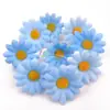 4cm Mini Girassol Branco Flor Falsa Headdress DIY Feito à Mão Margarida Artificial Flor Pequena Margarida de Seda