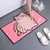 Tapete de Chão de Terra de Diatomáceas Desenho Panda Resistente à Sujeira Secagem Rápida Tapete para Pés Banheiro Tapete Antiderrapante Absorvente Secagem Rápida Tapete de Banheiro