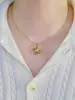 Luochen Venta Caliente Transfronteriza Estilo Dulce y Fresco Colgante de Collar Irregular con Flor Incrustada de Circonita Cadena Versátil Creativa de Nicho para Clavícula