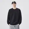 Moletom Americano de Alta Qualidade com Bordado Pesado Masculino Tendência Outono 2025 Novo Casual Solto Camisa Base Top 340g