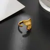 Anillo de Máscara Plateado Mate Mate Mate Moda Masculina Estilo Frío Anillo Abierto Anillo de Dedo para la Cara Hip-Hop Femenino