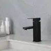Grifo cuadrado de acero inoxidable 304 para lavabo, lavabo monomando para encimera, lavabo de baño.