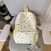 Mochila de Verano Refrescante con Degradado Azul Grisáceo y Estrellas para Estudiantes de Primaria y Secundaria, Bolso Escolar para Niñas, Mochila de Nicho de Alto Valor