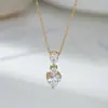 Novo Modelo 2025 Corrente Elegante para Clavícula com Zircônia Microincrustada para Mulheres, Colar Único em Formato de Coração, Corrente de Pescoço Exquisita e Versátil