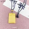 Retención de Color Alta Dorado Arena Nube Auspiciosa Hebilla de Seguridad Colgante Luz Lujo Gama Alta para Mujer Patrón de Nube Auspiciosa Collar Venta al por Mayor
