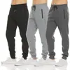Amazon Ebay Exportação Transfronteiriça Calças Casuais Cor Lisa Masculino 2025 Novas Calças Esportivas Fitness Corrida Calças Longas