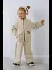 Conjunto de Roupa de Outono para Meninos e Meninas 2025 Novo Tendência Estilo de Rua Moletom Conjunto de Duas Peças Esportivo Infantil