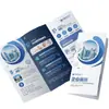 Fábrica de impressão dobrável promocional três dobras quatro dobras manual de produto design de formato especial produção de impressão personalizada para douramento