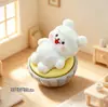 Lindo peluche de oso hamburguesa, accesorios de decoración DIY para casa de muñecas, mini coche y adornos de escritorio, mantequilla