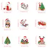 Nuevas pegatinas navideñas holográficas láser para fiesta navideña infantil decoración de regalo pegatinas de graffiti navideñas impermeables