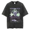 Camisetas de Anime Vintage para Hombres Mujeres Camiseta de Algodón Lavado Su