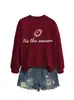 É a estação Amazon eBay site independente moda, única, versátil moletom esportivo feminino outono e inverno