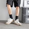 Calcetines de Algodón de Xinjiang Calcetines de Media Caña para Mujer ins Modernos Negros Deportivos Primavera y Verano Parejas Calcetines Blancos Color Sólido con Zapatos de Cuero para Hombre