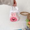 Pink Loppy Little Beaver Ruby Plush Hand-Woven Drop-Resistant Headphone Bag Capa protetora para fone de ouvido Bluetooth finalizada