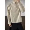 Chegada Nova Outono 2026 Estilo Hong Kong Tamanho Plus Gola Alta Manga Longa Camiseta M-5X HT26747-TeP16