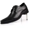 Novos Sapatos Sociais Masculinos Britânicos de Bico Fino Couro Brilhante Moda Coreana
