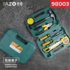 Caja de Herramientas de Ferretería para el Hogar, Destornillador, Llave Inglesa, Pinzas para Reparación de Relojes, Martillo, Cinta Métrica, Bolígrafo Eléctrico, Juego Completo de Herramientas Manuales