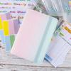 Carpeta A6 degradada macaron transfronteriza de puntos, cuaderno de mano, carpeta de cuero PU, libro de presupuesto para efectivo